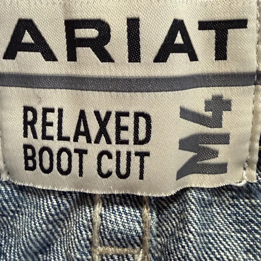 Ariat Denim Men's M4 Relaxed Bootcut Boundary Medium Wash Jeans 35X27(read)